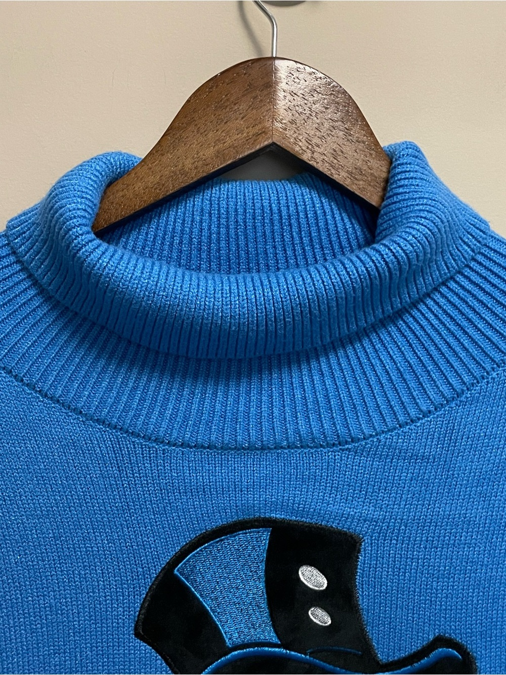Disney Scrooge Monobrend Blue Turtleneck Sweater Oversized Women’s Medium - Picture 3 of 14